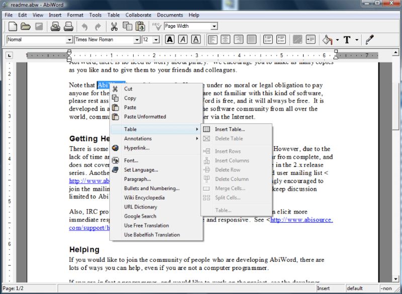 Abiword free download for mac os x